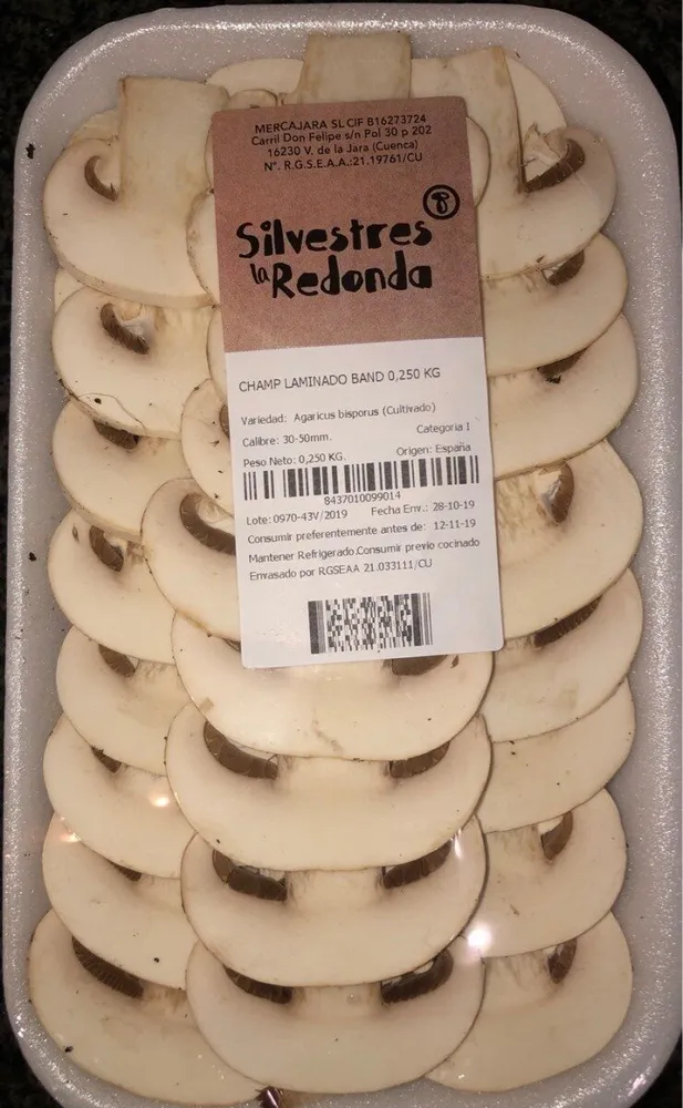 Champiñones laminado
