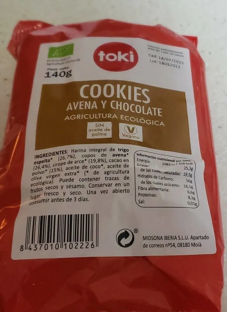 COOKIES avena y chocolate