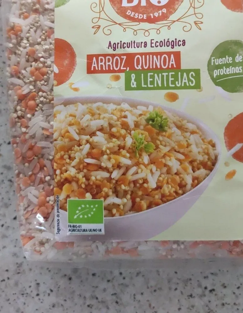 Arroz quinoa y lentejas