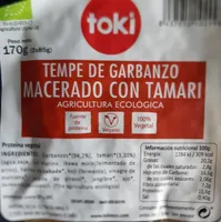 Tempe de garbanzo macerado con tamari