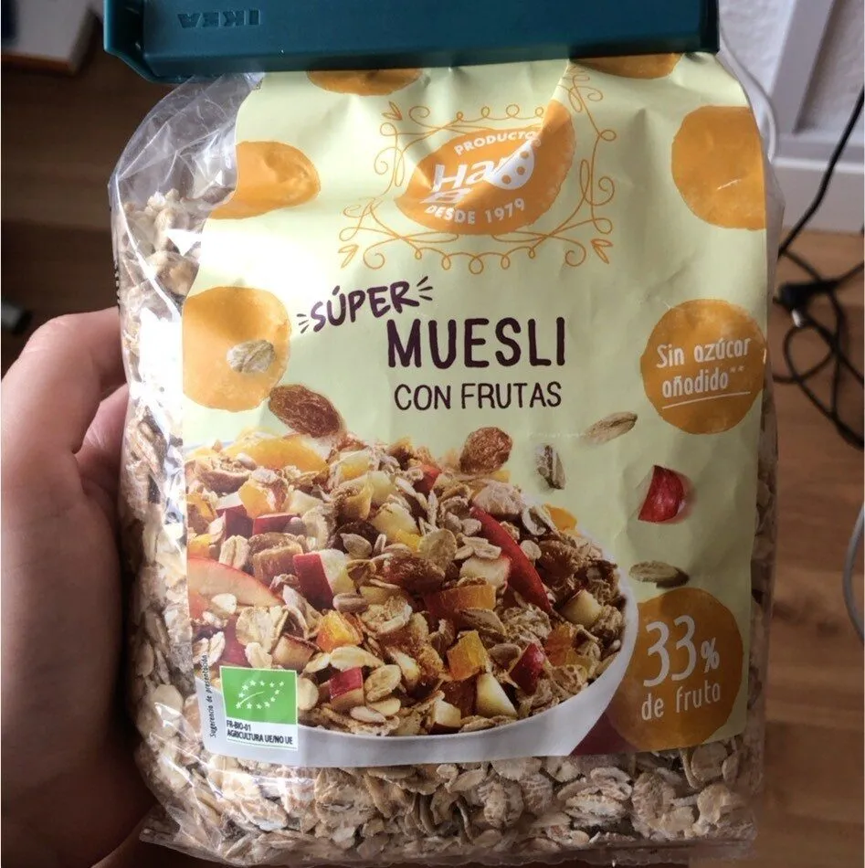 muesli con frutas