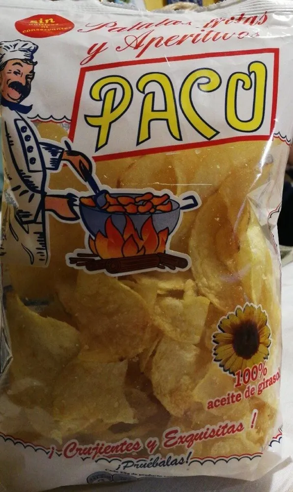 Patatas fritas y aperitivos Paco
