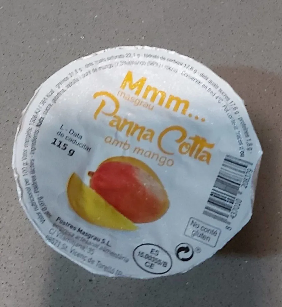 Panna cotta amb mango