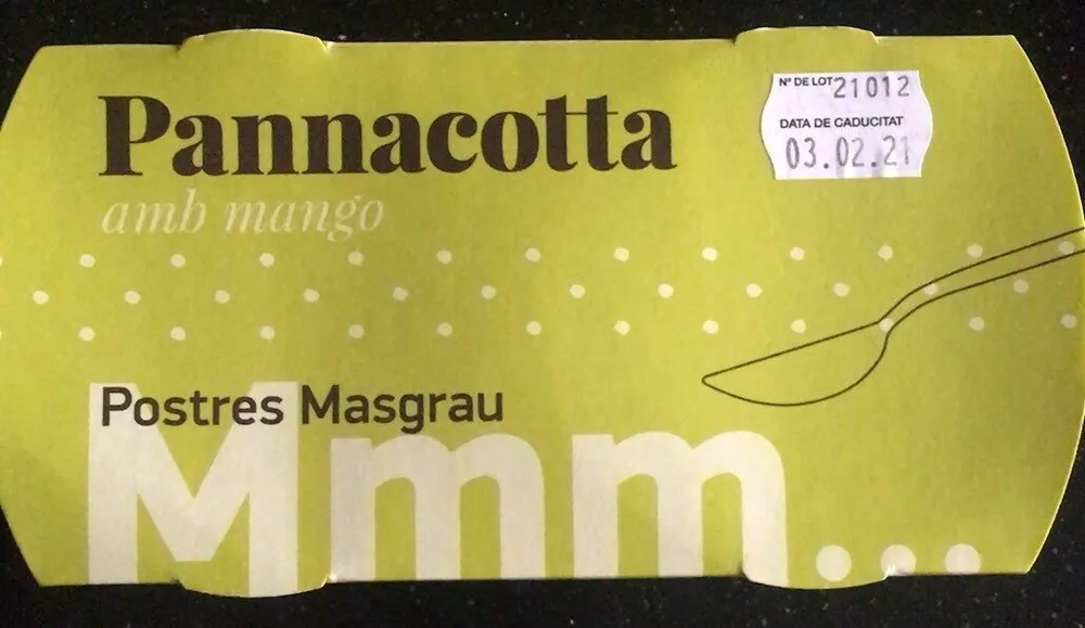 Pannacotta amb mango