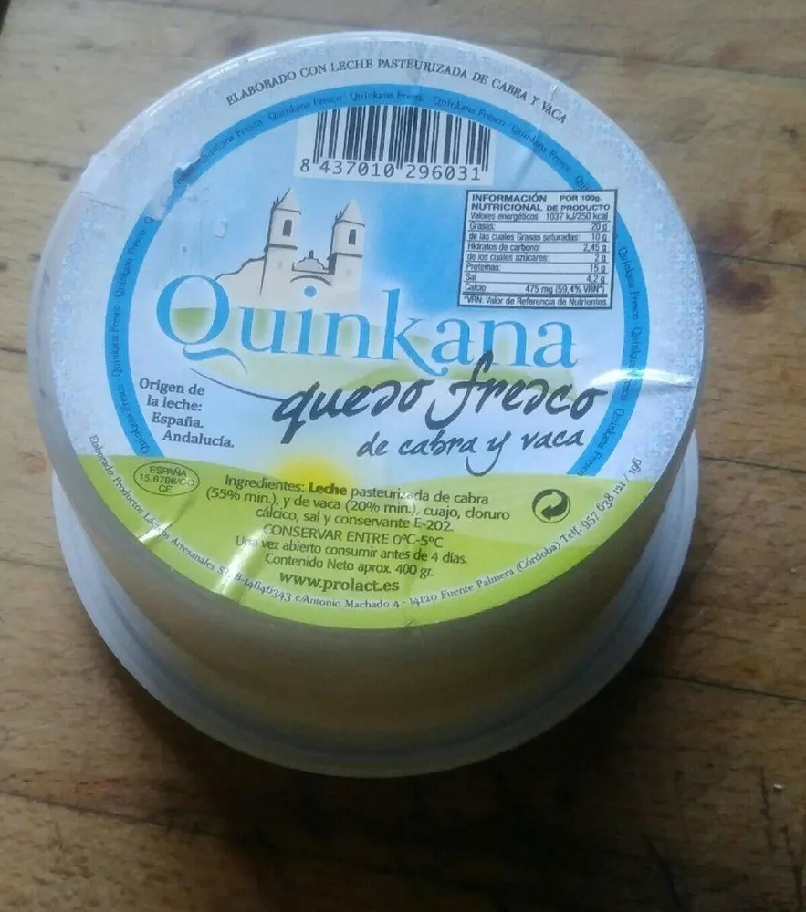Queso fresco de cabra y vaca