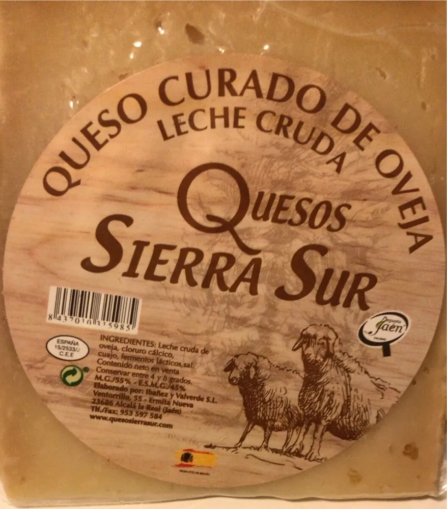 Queso curado de oveja (leche cruda)