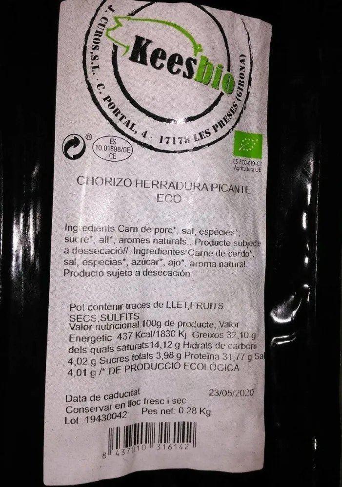Chorizo herradura picante eco