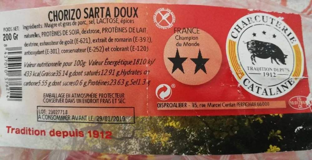 Chorizo sarta doux