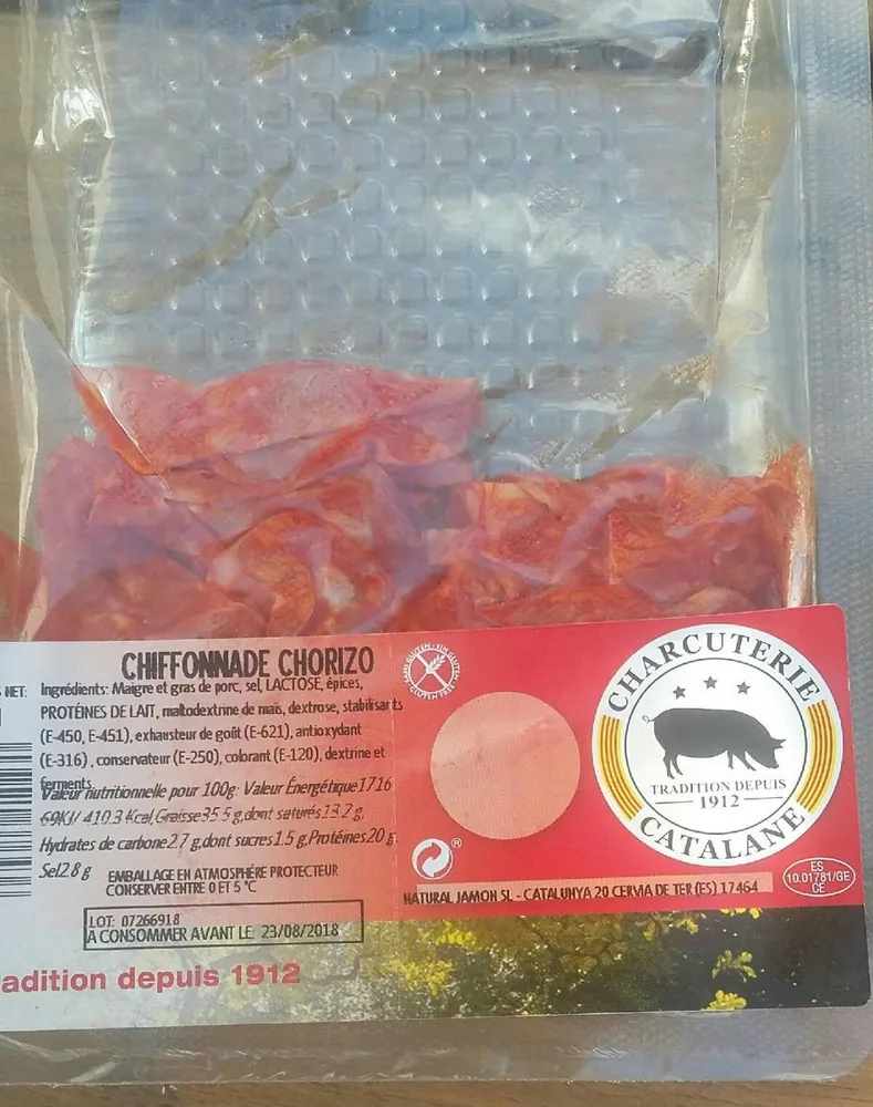 Chiffonnade chorizo
