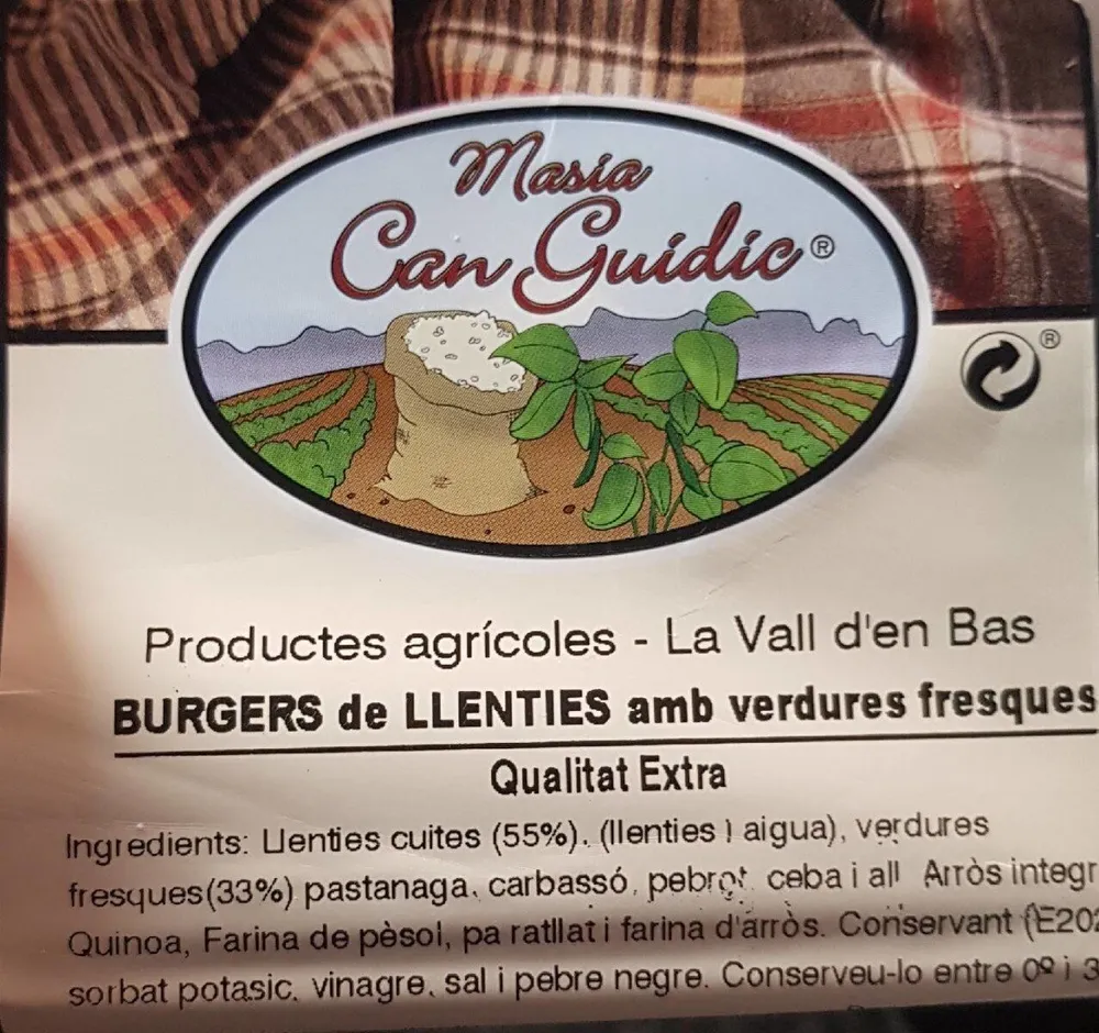 Burgers de llenties amb verdures fresques