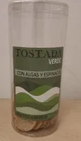 Tostada verde con algas y espinacas