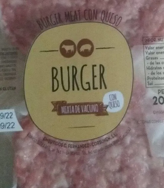 Burguer meat con queso