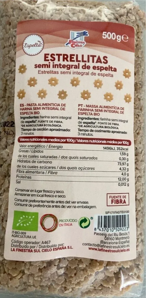 Estrellitas semi integral espelta