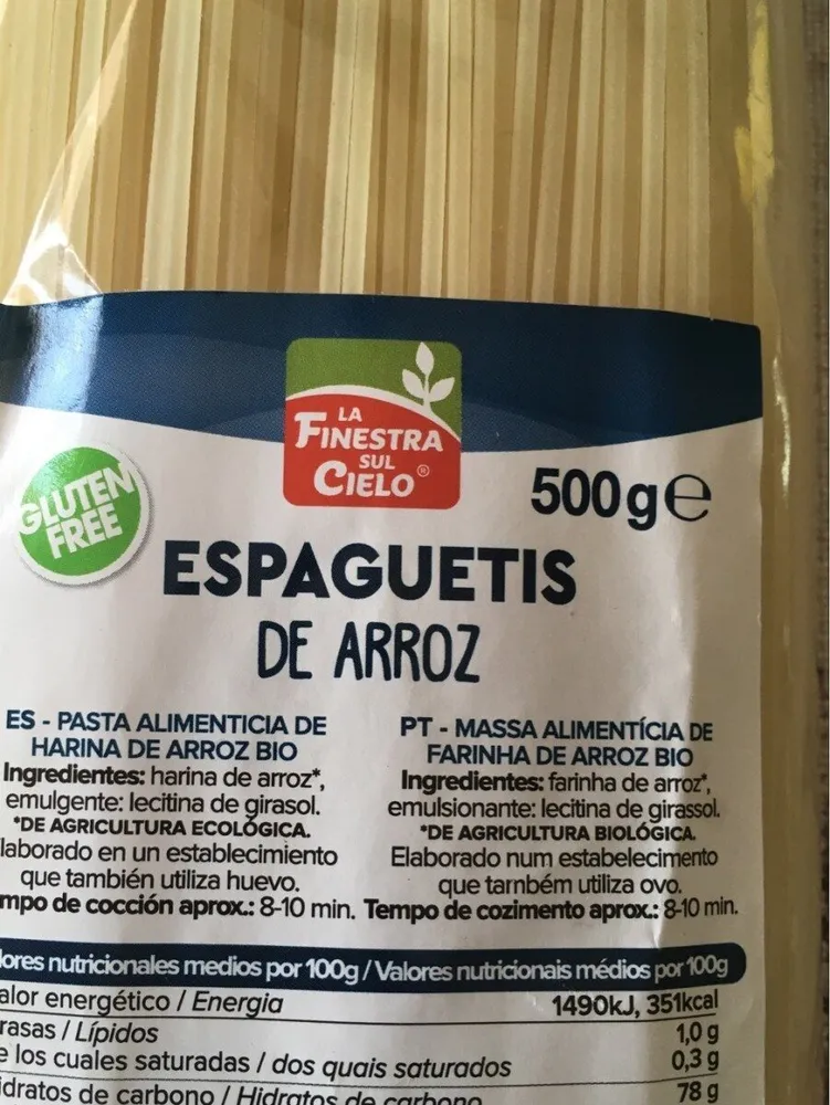 Espaguetis de arroz
