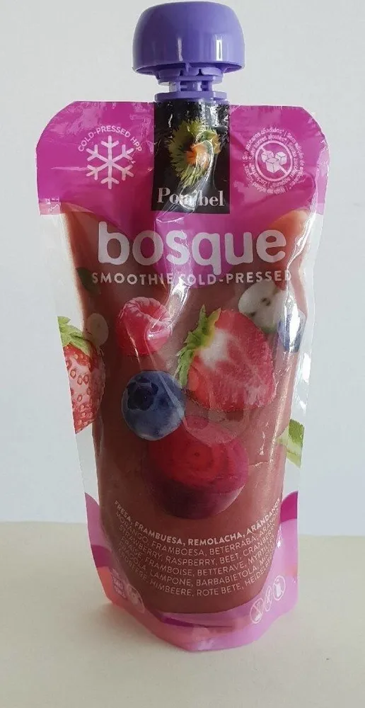 Smoothie bosque con fresa, frambuesa, remolacha y arándanos