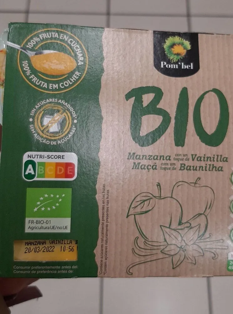 Compota bio manzana y vainilla