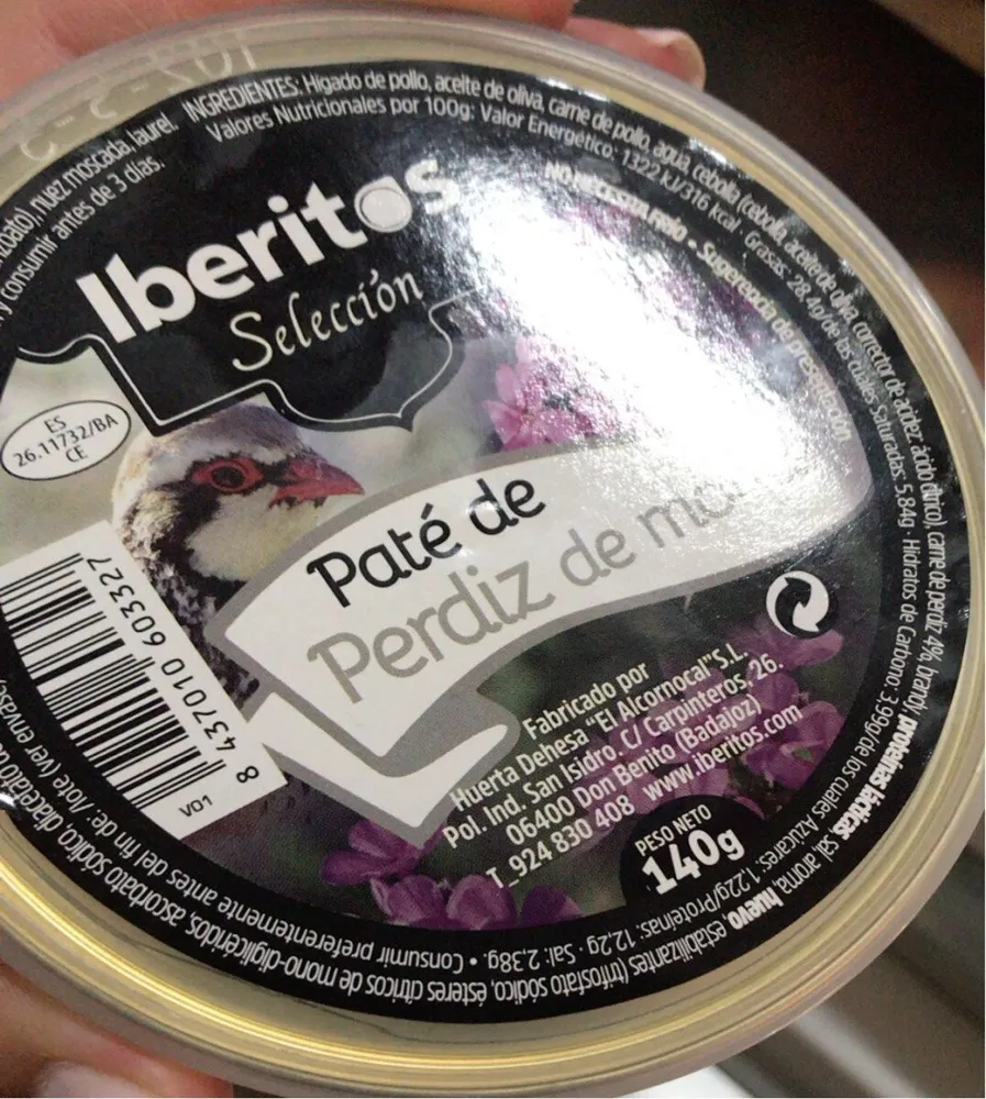 Paté de Perdiz de Monte