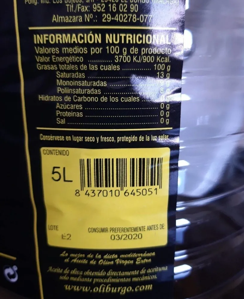 Aceite de oliva  virgen extra