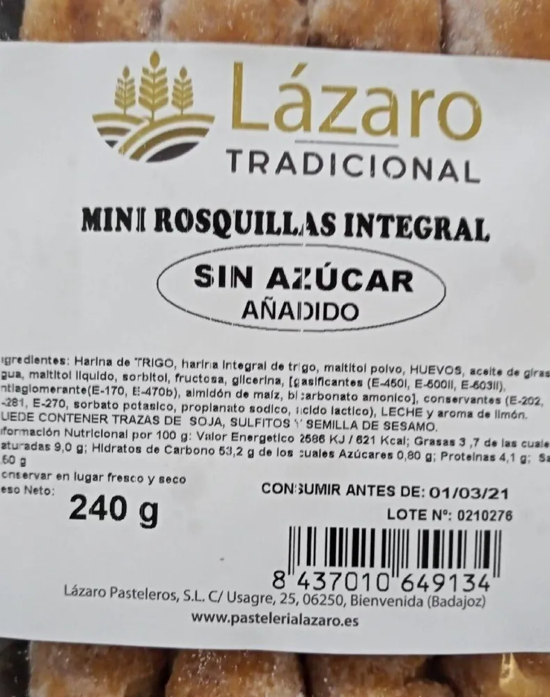 Mini rosquillas integral