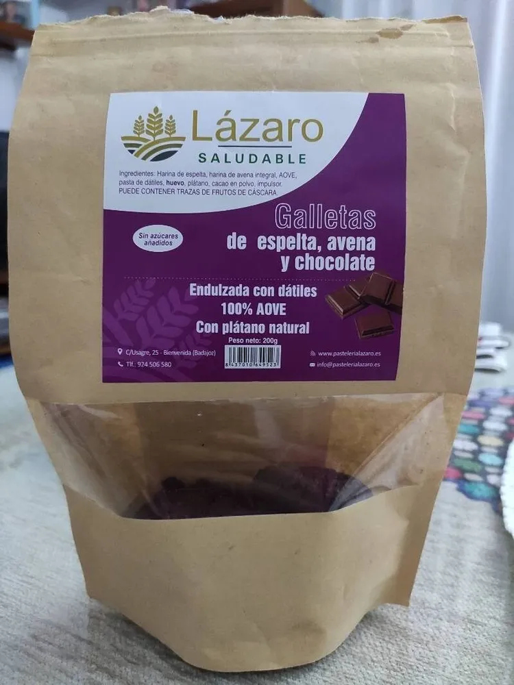 Galletas espelta, avena y chocolate