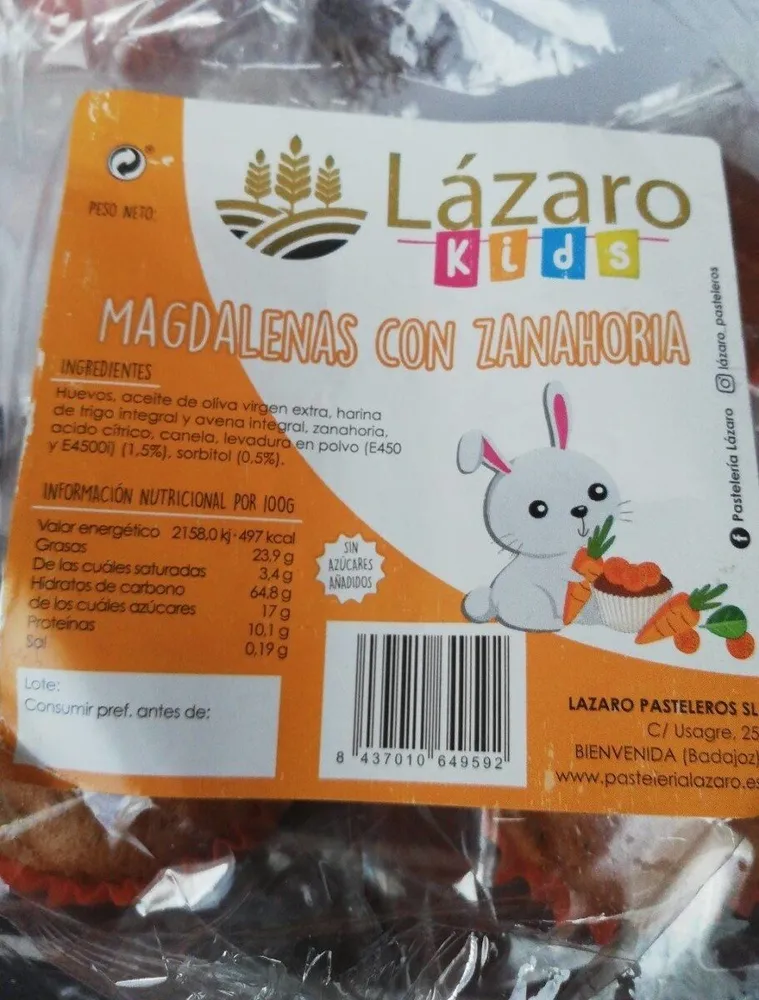 Magdalenas con Zanahoria
