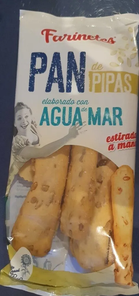 Pan de pipas con agua de mar