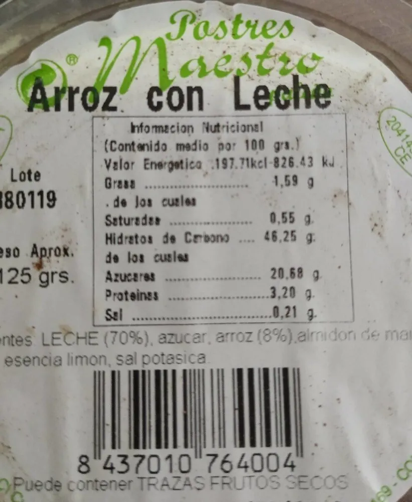 Arroz con leche