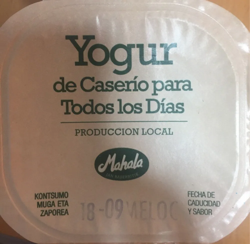 Yogur con melocotón