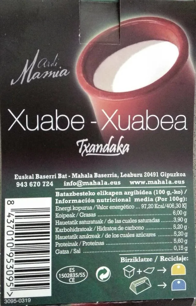 Cuajada de oveja suave