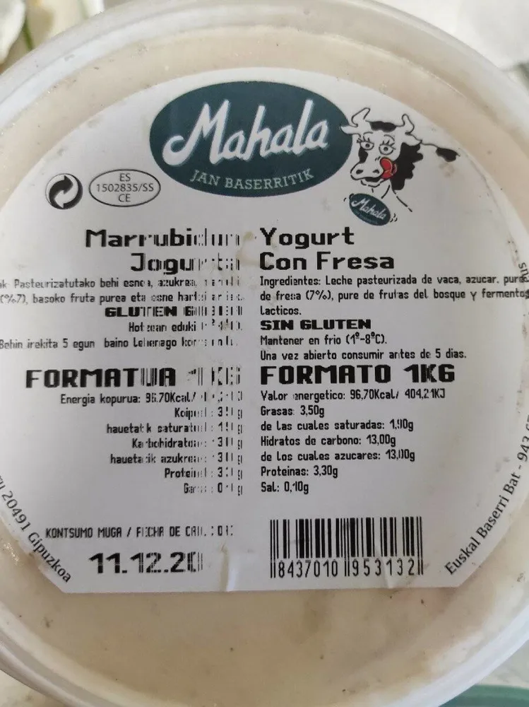Yogurt fresa