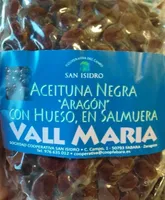 Aceituna negra Aragón con hueso en salmuera