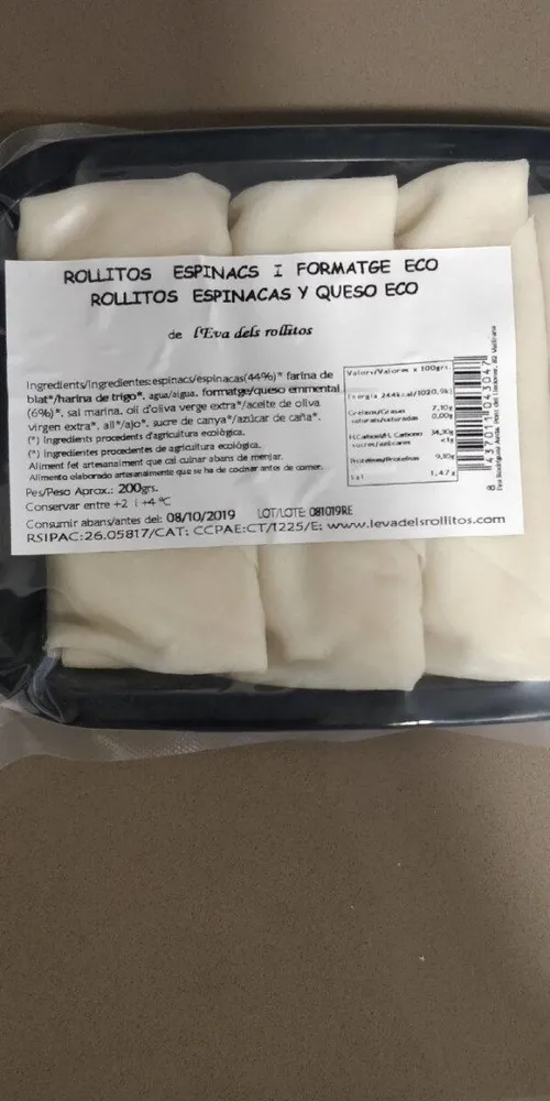 Rollitos espinacas y queso eco