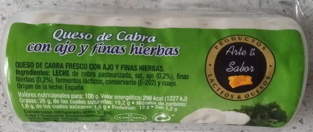 Queso de cabra con ajo y finas hierbas