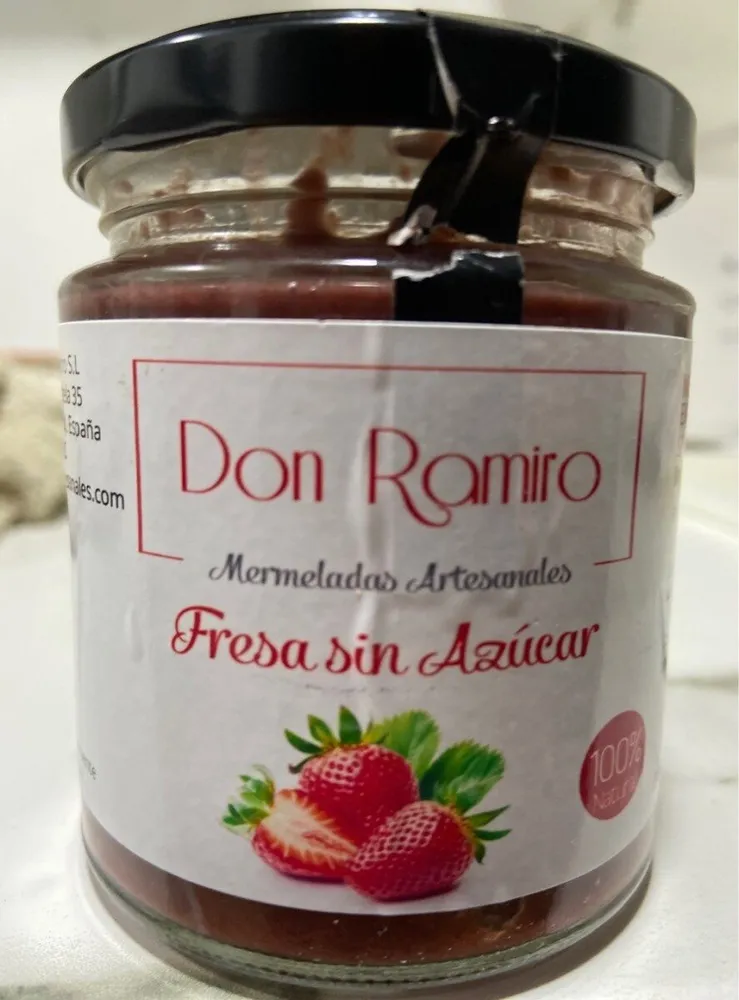 Mermeladas Artesanal de fresa sin azúcar añadido