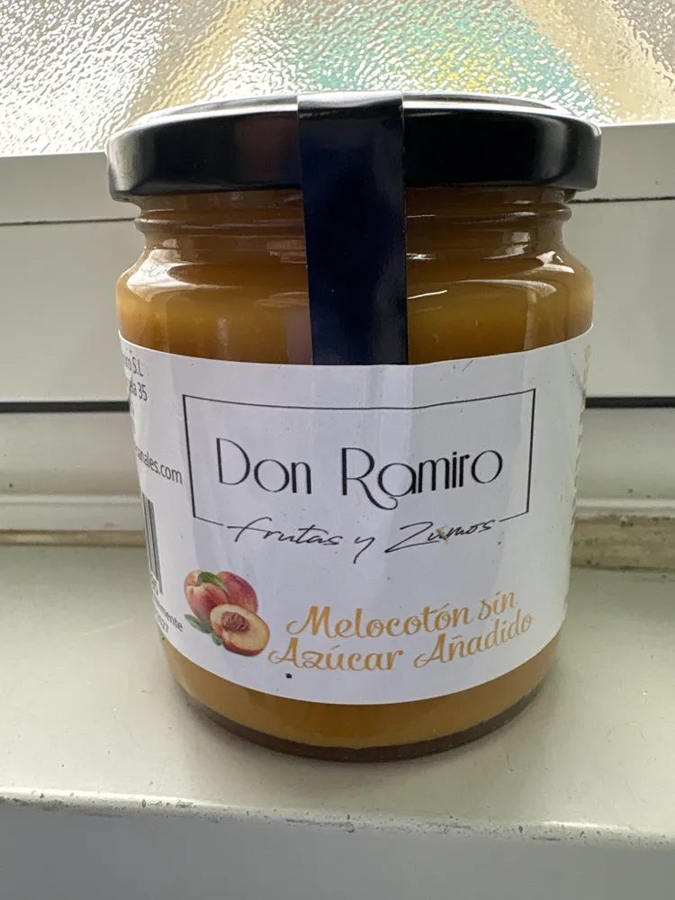 compota de melocotón sin azúcar añadido
