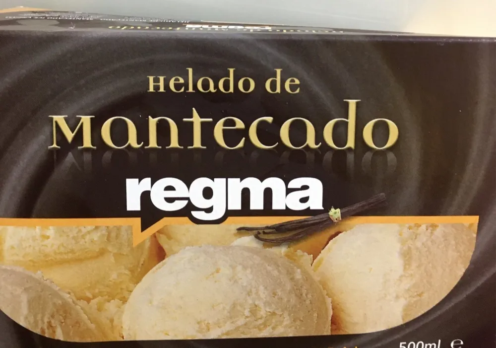 Helado de mantecado Regma