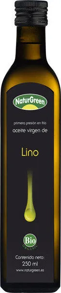 Bio aceite de lino virgen primera presión frío ecológico