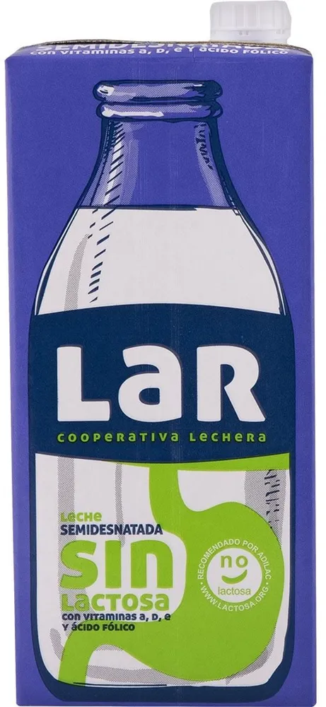 Leche semidesnatada sin lactosa
