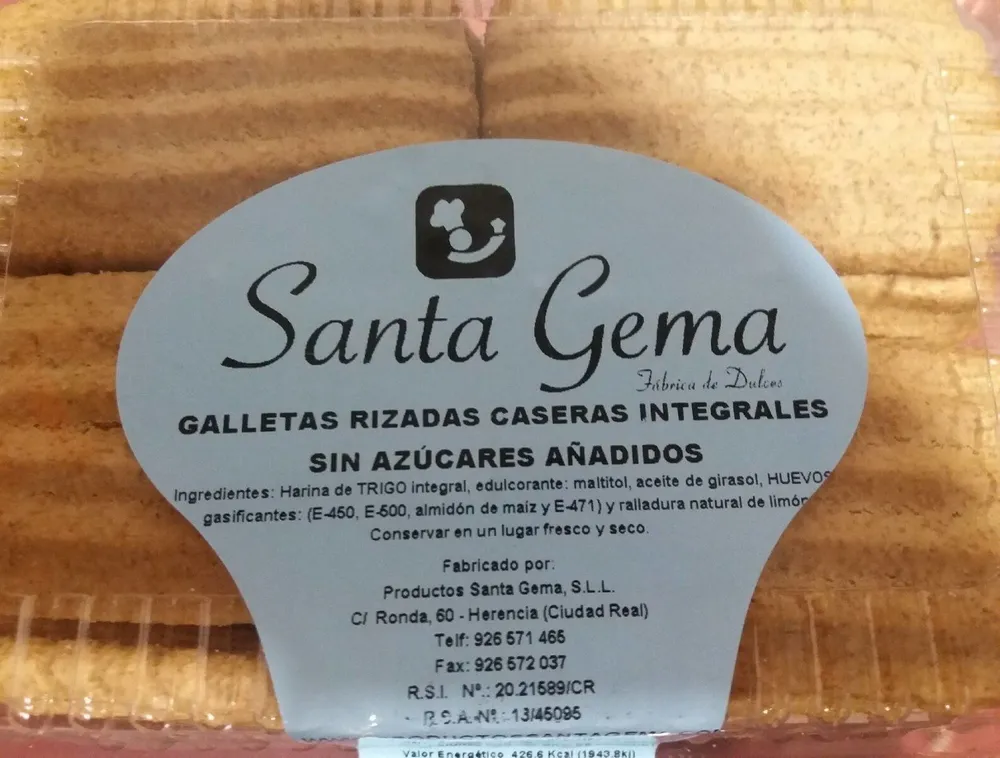 Galletas rizadad caseras integrales