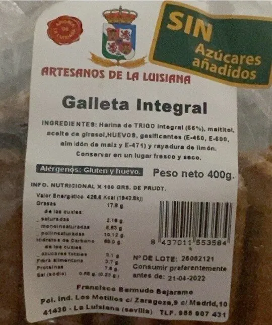 Galleta integral