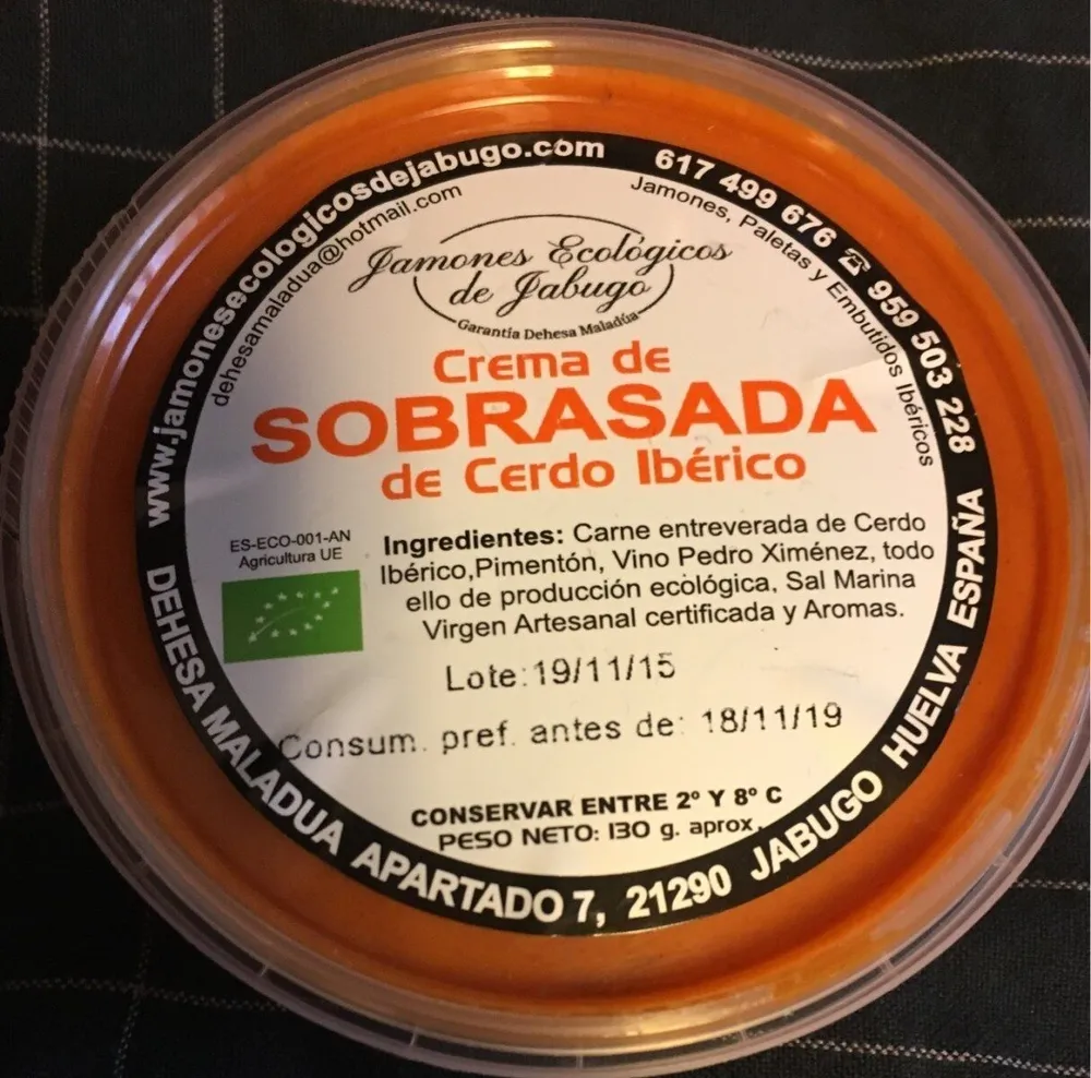 Crema de sobrasada de cerdo ibérico