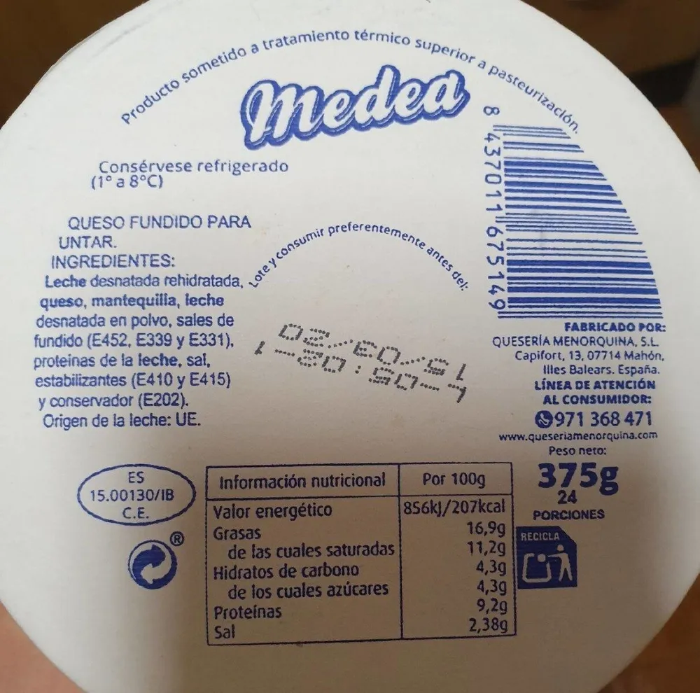 Queso fundido para untar
