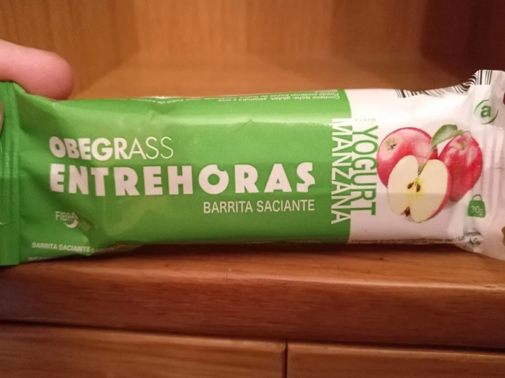 Obergrass entrehoras barrita saciante yogurt manzana