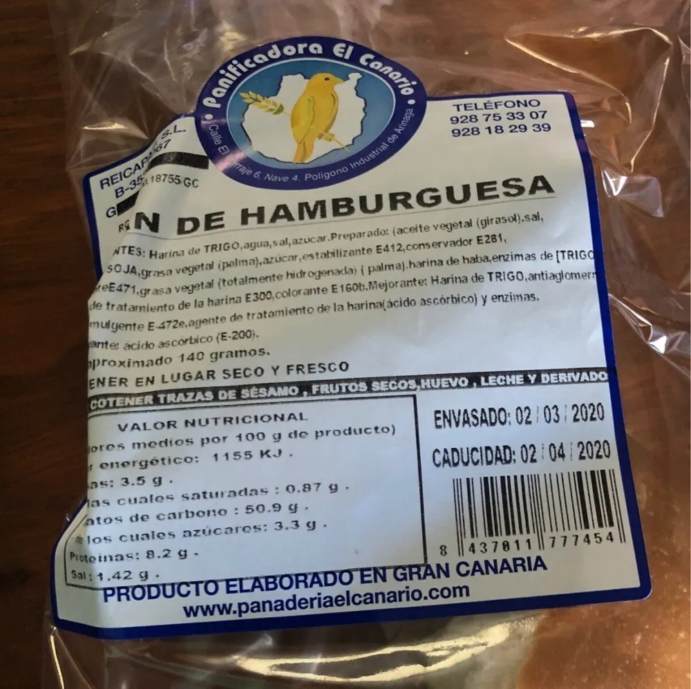 Pan de hamburguesa