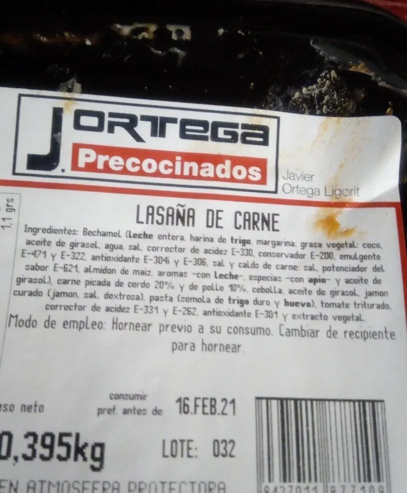 Lasaña de carne