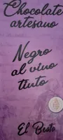 Chocolate negro vino al tinto