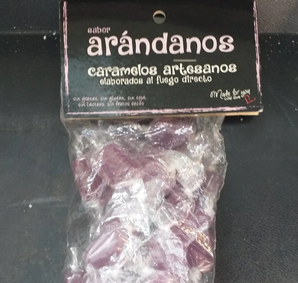 Caramelos artesanos sabor arándanos