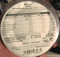 Anacardos salados