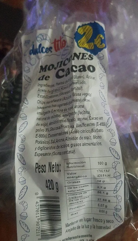 Mojicones de cacao