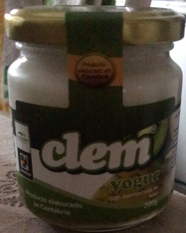 Yogur con mermelada de kiwi